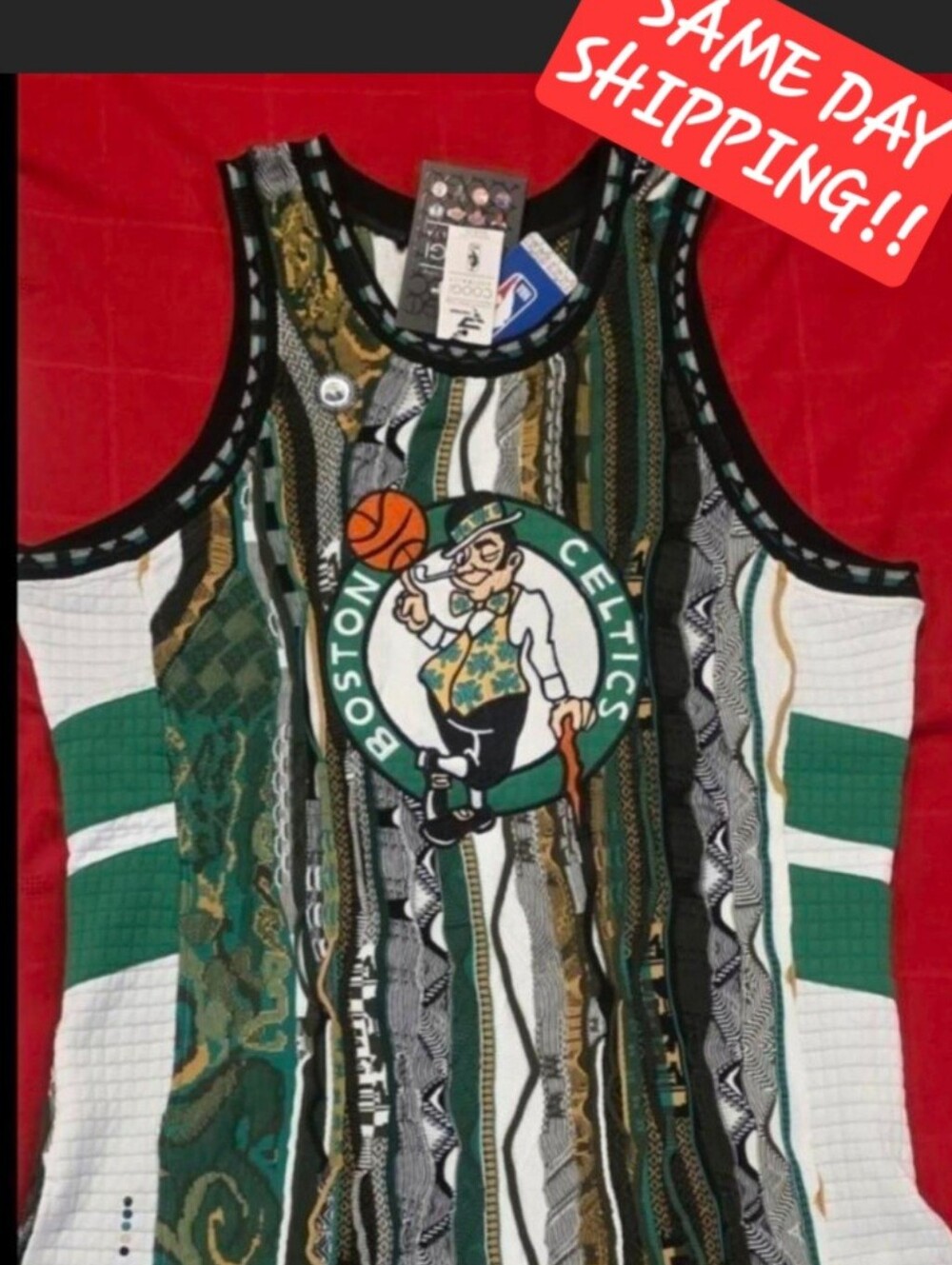 COOGI X NBA 2XL BOSTON CELTICS basketball Jersey